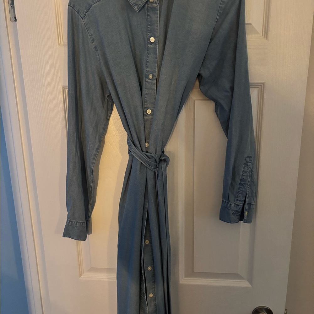 GAP Lyocell Long Sleeve Dress